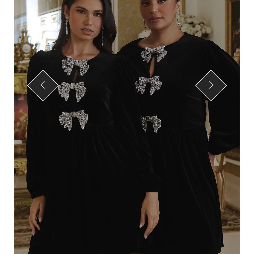 Sugarlips Black Sheath Dress with Bishop Sleeves